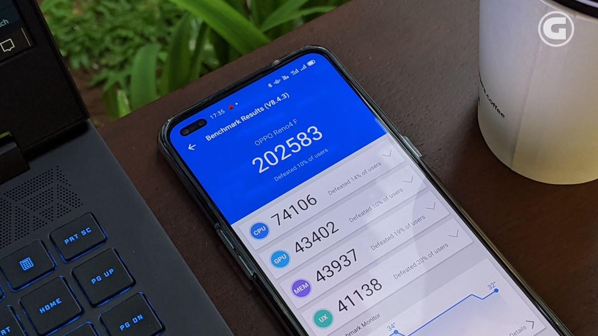 Benchmark OPPO Reno4 F