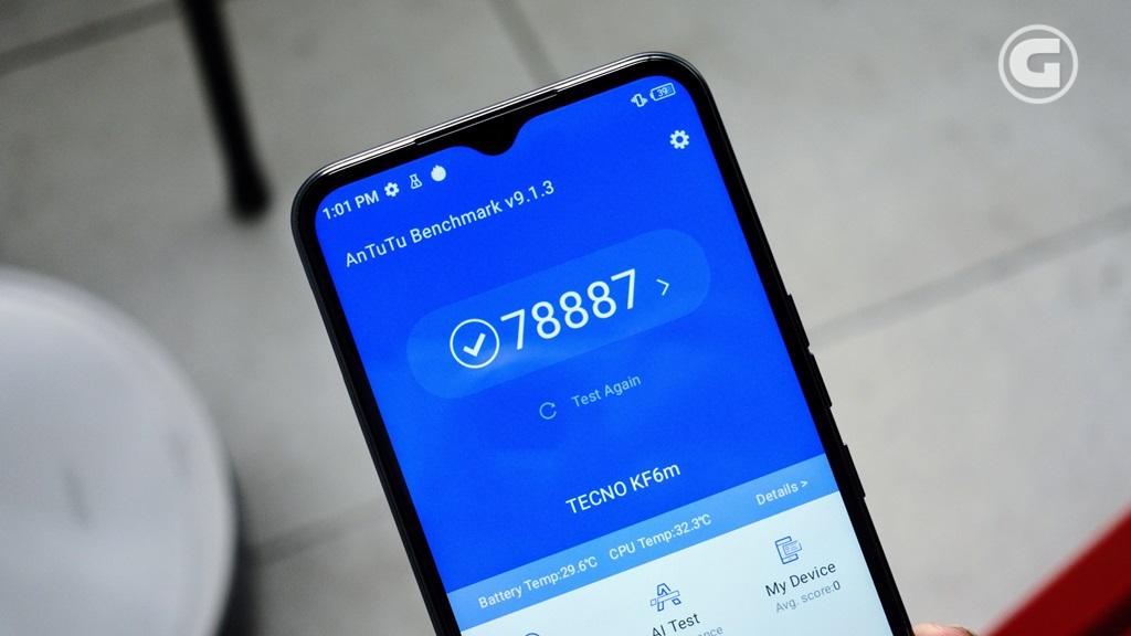 Skor Antutu Benchmark TECNO Spark 7 NFC