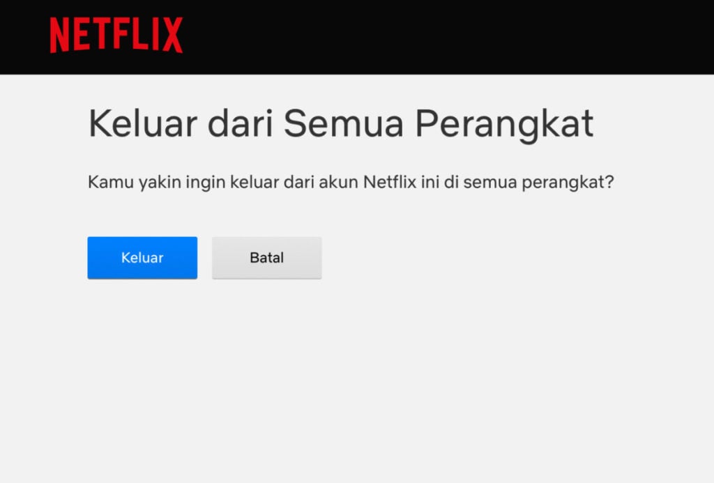 Cara log out akun Netflix